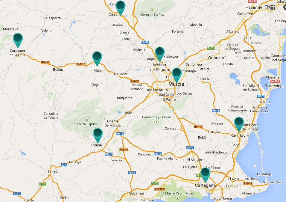 Partidos judiciales Murcia ferreira Procuradores